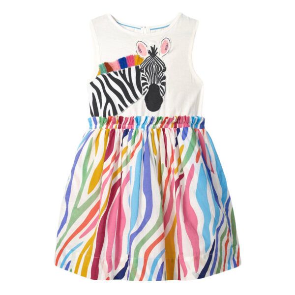 Girls' Dresses Knitted Sleeveless Cotton Girls Skirts - Image 5