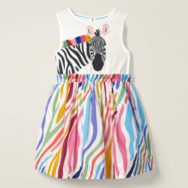 Girls' Dresses Knitted Sleeveless Cotton Girls Skirts - Image 2