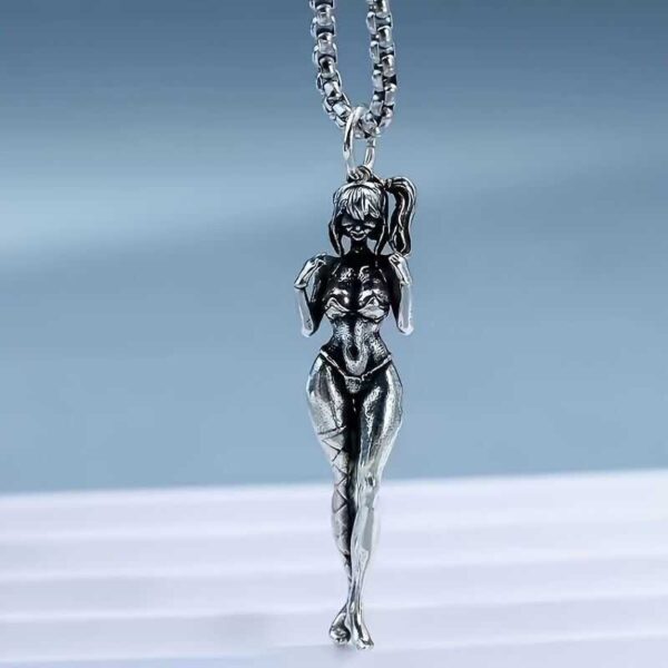 Vintage Gothic Style Small Ugly Female Personality Couple Pendant Necklace - Image 2