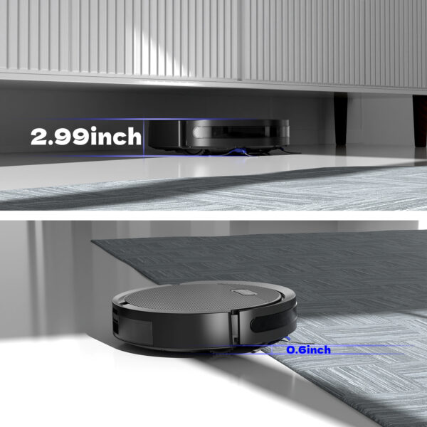 Robot Vacuum And Mop, 3 In 1 Combo Cleaner For Home With Pet Hair And Hard Floor, 5000Pa Suction, 120 Mins Run Time,Self-Charging,Super Thin Body - Image 6